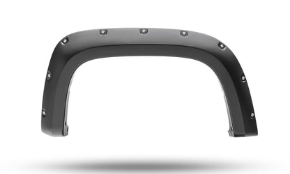 Black Pocket/Rivet Style Smooth Finish 4-Piece Fender Flare Set For 2021-2022 Chevrolet Colorado 74.0 In Bed Bushwacker-13