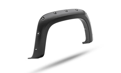 Black Pocket/Rivet Style Smooth Finish 4-Piece Fender Flare Set For 2021-2022 Chevrolet Colorado 74.0 In Bed Bushwacker-15