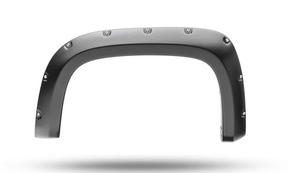 Black Pocket/Rivet Style Smooth Finish 4-Piece Fender Flare Set For 2021-2022 Chevrolet Colorado 74.0 In Bed Bushwacker-4