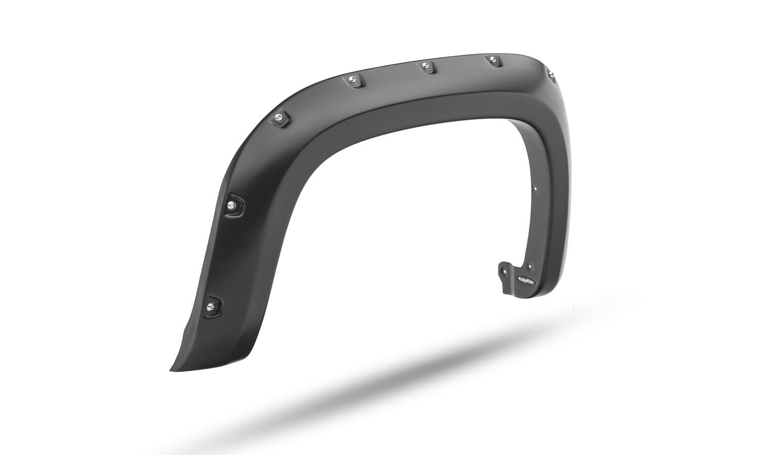 Black Pocket/Rivet Style Smooth Finish 4-Piece Fender Flare Set For 2021-2022 Chevrolet Colorado 74.0 In Bed Bushwacker-5