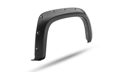Black Pocket/Rivet Style Smooth Finish 4-Piece Fender Flare Set For 2021-2022 Chevrolet Colorado 74.0 In Bed Bushwacker-9