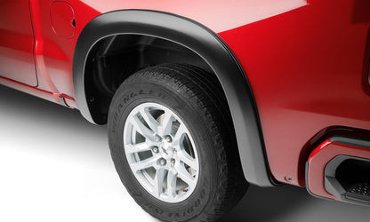 Black OE Style Smooth Finish 4-Piece Fender Flare Set For 2019-2026 Chevrolet Silverado 1500, 2022 Chevrolet Silverado 1500 Ltd Bushwacker-3