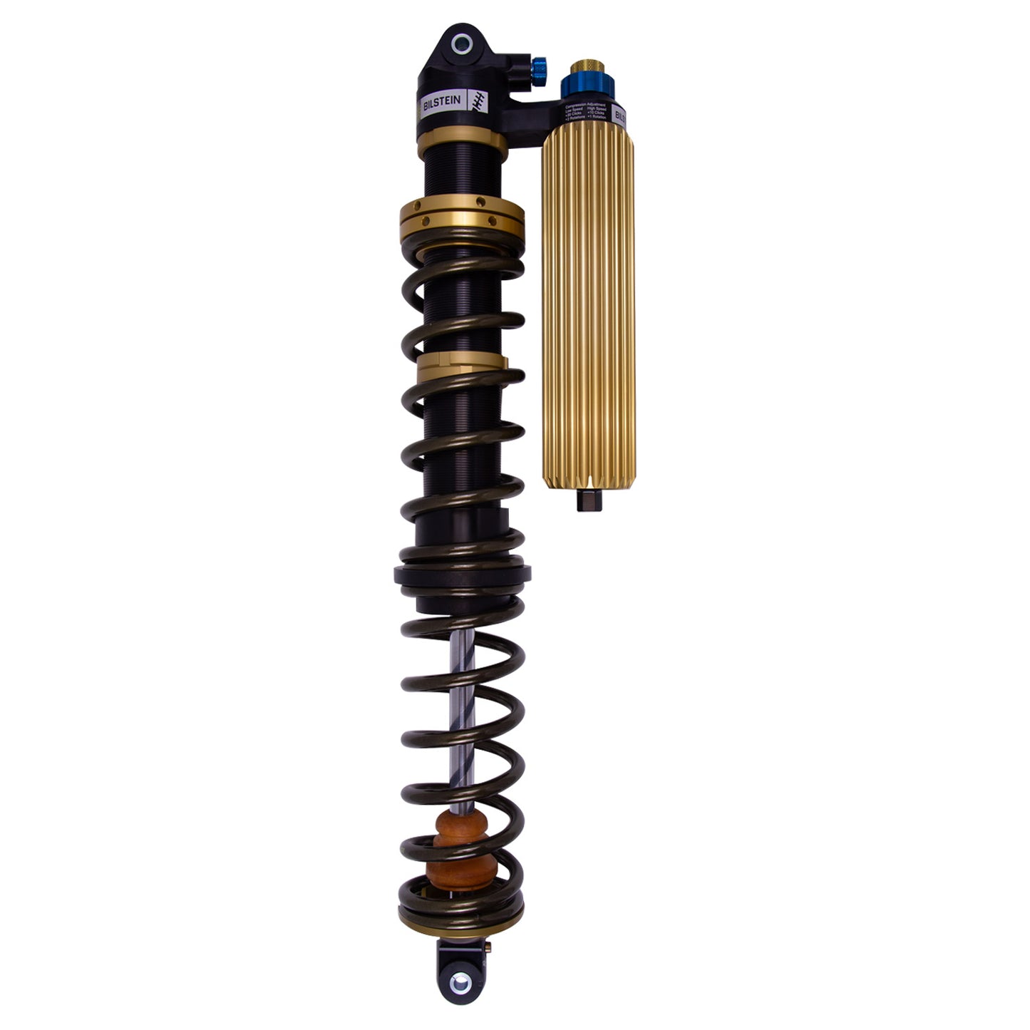 Suspension Shock Absorber and Coil Spring Assembly Monotube Front Left Can-Am Maverick X3 RS Turbo Type III Hard Anodized Black Hawk Powersports Bilstein-2