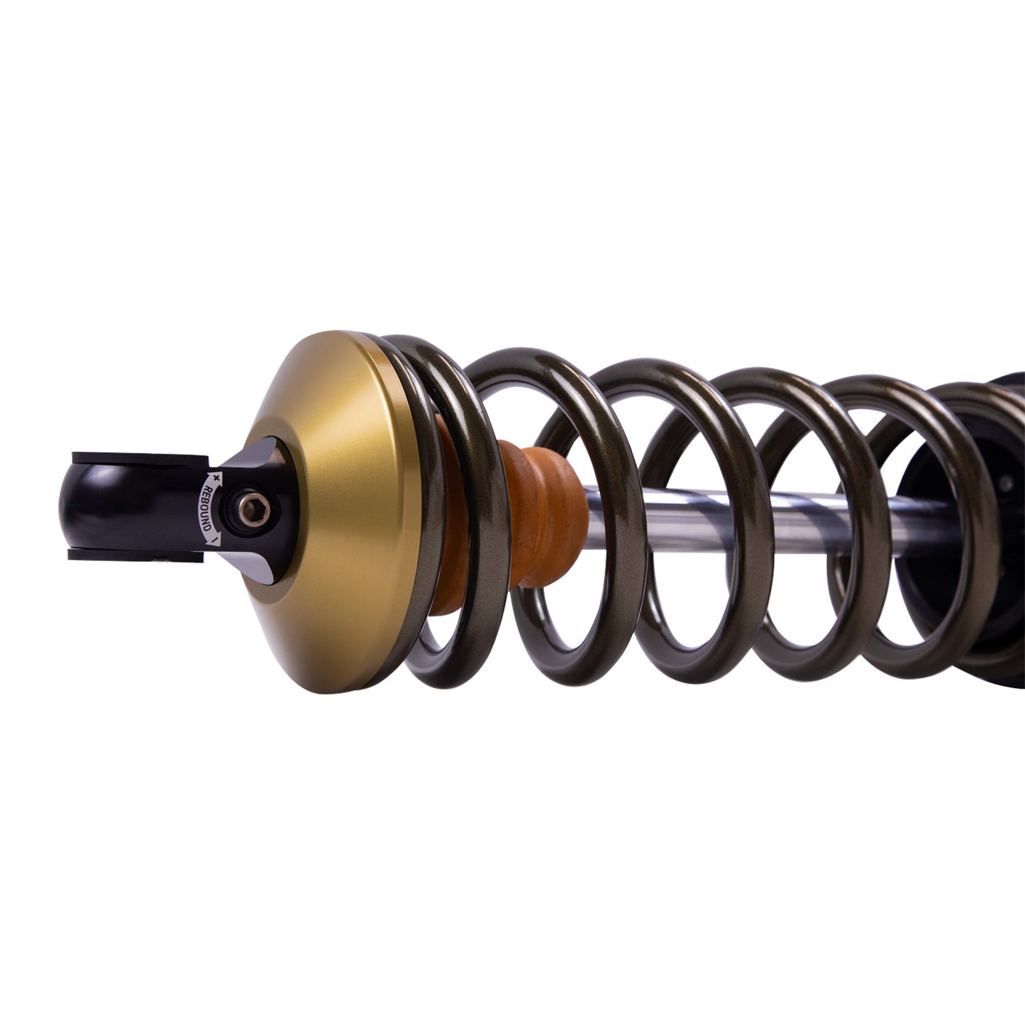 Suspension Shock Absorber and Coil Spring Assembly Monotube Front Left Can-Am Maverick X3 RS Turbo Type III Hard Anodized Black Hawk Powersports Bilstein-6