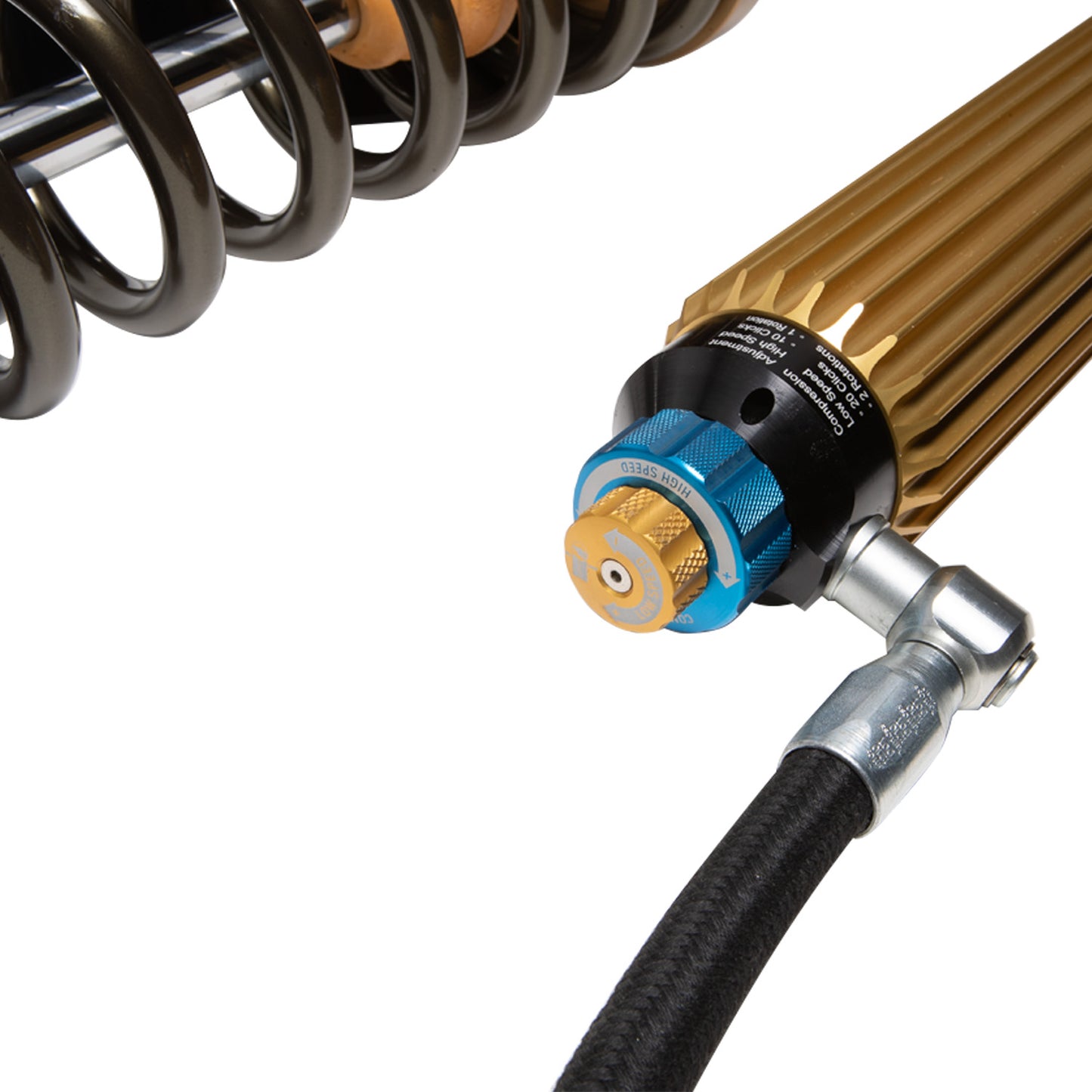 Suspension Shock Absorber and Coil Spring Assembly Rear Monotube Polaris RZR XP 1000 Black Hawk Powersports Bilstein-5