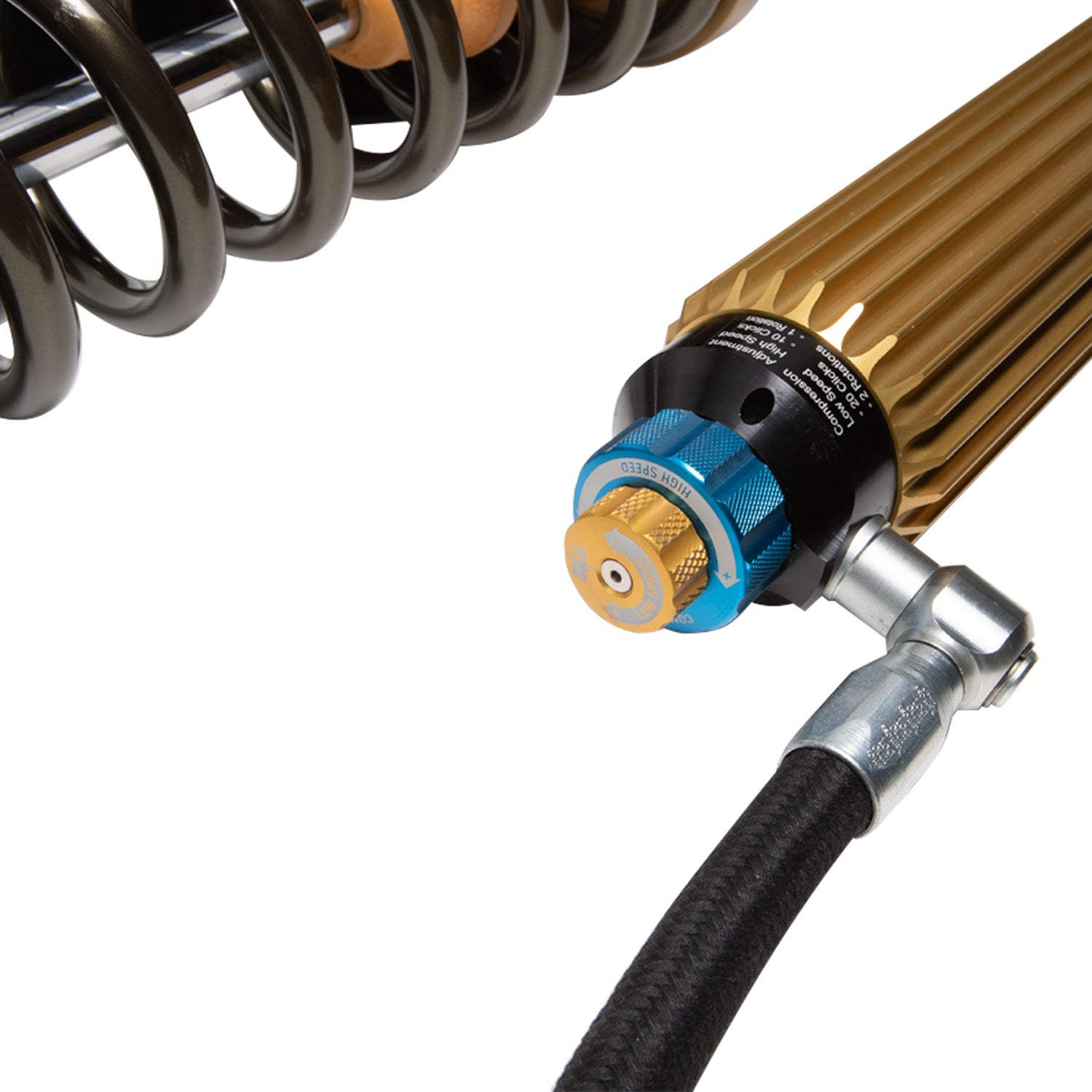 Suspension Shock Absorber and Coil Spring Assembly Rear Monotube Polaris RZR XP 1000 Black Hawk Powersports Bilstein-5