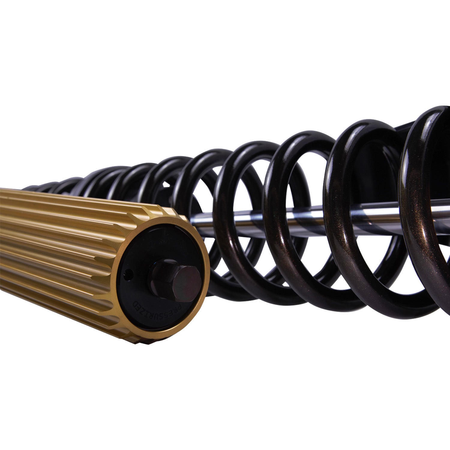 Suspension Shock Absorber and Coil Spring Assembly Monotube Rear Right Can-Am Maverick X3 RS Turbo R Type III Hard Anodized Black Hawk Powersports Bilstein-9