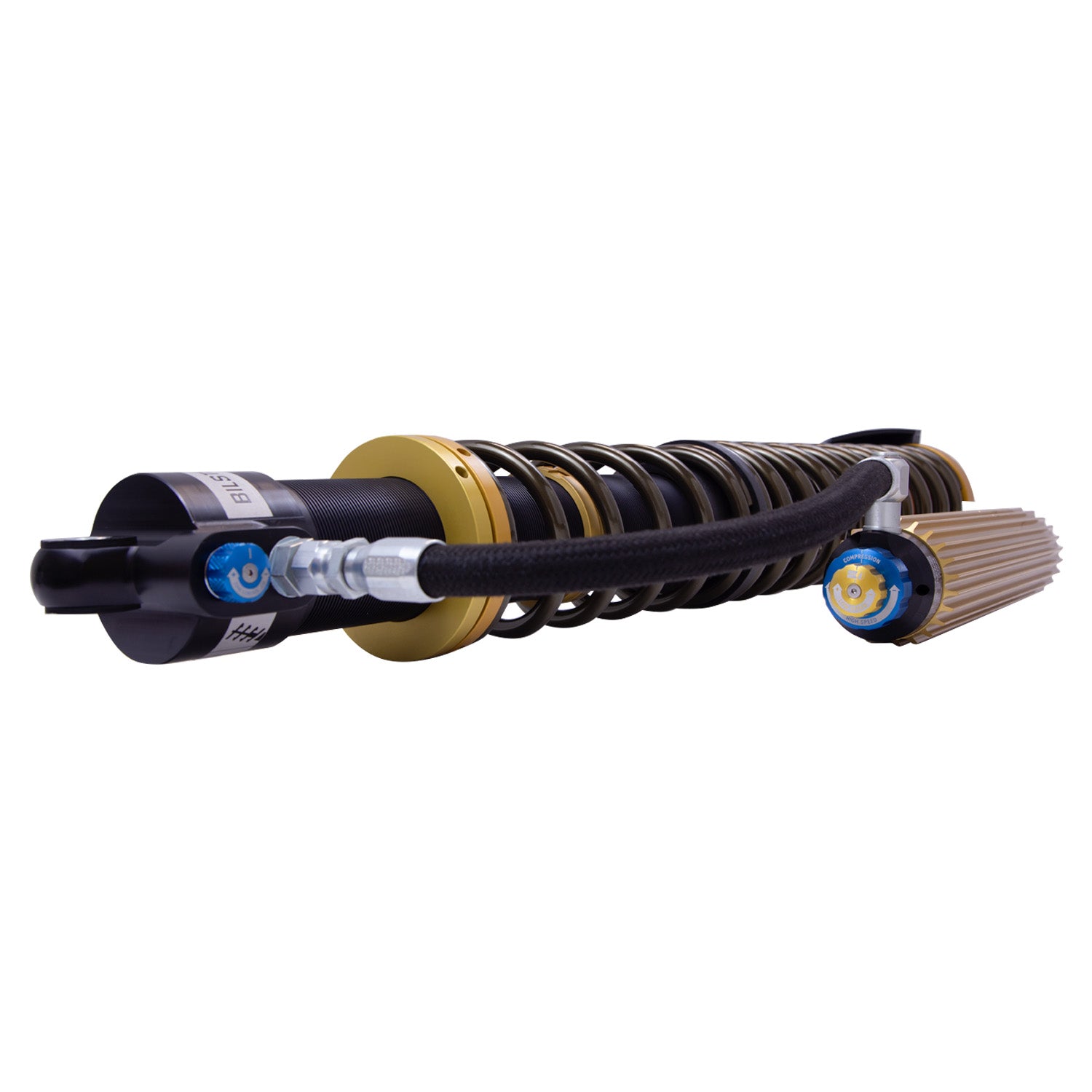 Suspension Shock Absorber and Coil Spring Assembly Monotube Rear Left Can-Am Maverick X3 Max RS Turbo R Type III Hard Anodized Black Hawk Powersports Bilstein-1