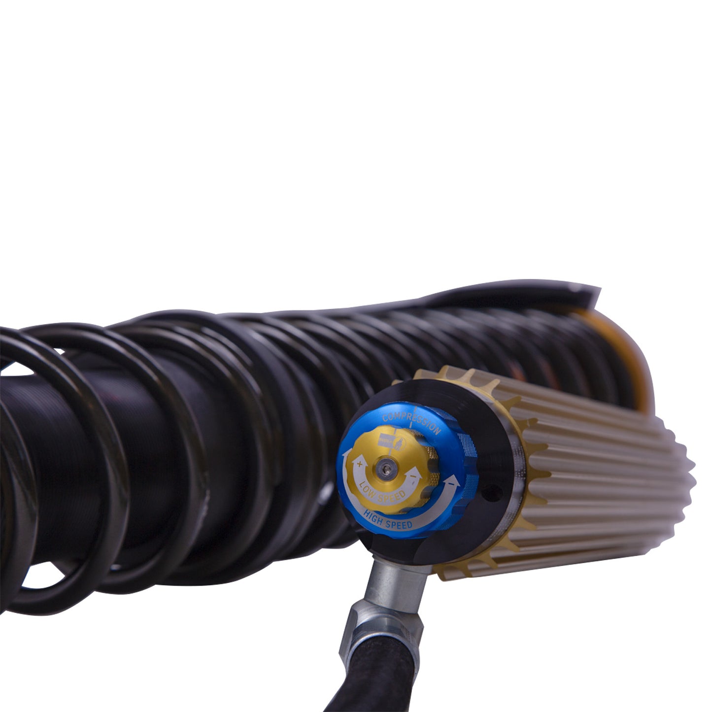 Suspension Shock Absorber and Coil Spring Assembly Monotube Rear Left Can-Am Maverick X3 Max RS Turbo R Type III Hard Anodized Black Hawk Powersports Bilstein-6
