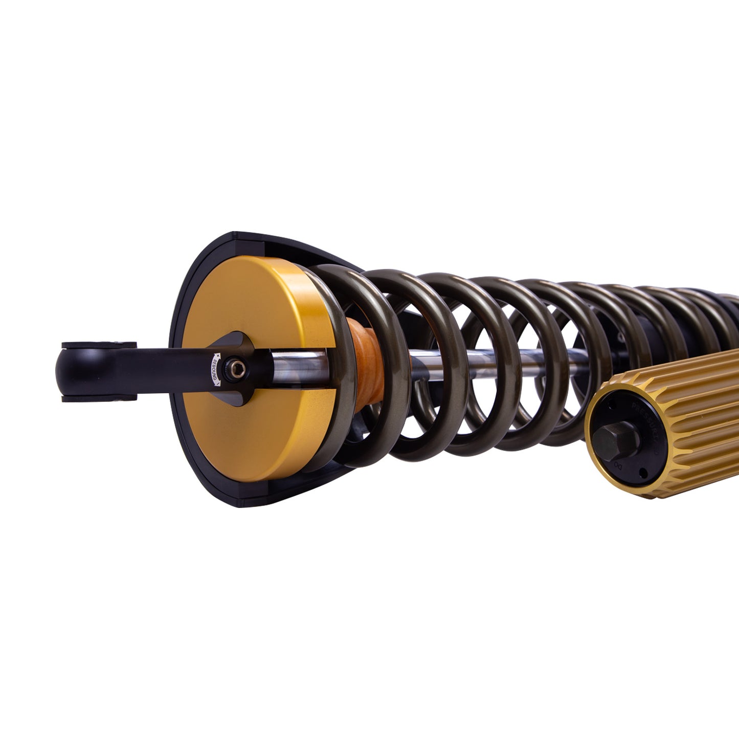 Suspension Shock Absorber and Coil Spring Assembly Monotube Rear Left Can-Am Maverick X3 Max RS Turbo R Type III Hard Anodized Black Hawk Powersports Bilstein-7