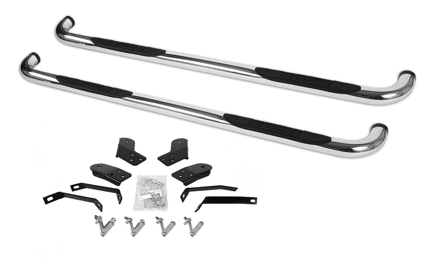 4000 Series SideSteps With Mountins Bracket Kit Polished Stainless Steel 2010-2026 Dodge Ram 2500/3500 Go Rhino-1