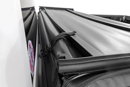Soft Tri-Fold Bed Cover 6 Foot 7 Inch Bed Silverado/Sierra 1500/2500HD/3500HD (14-19 & Classic) Rough Country-3