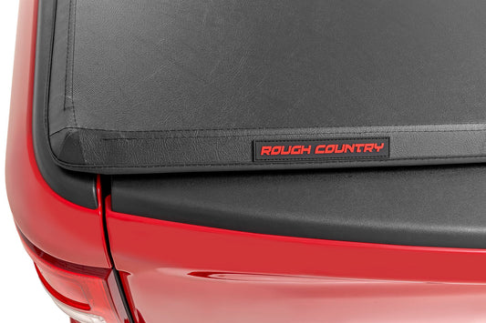 Soft Tri-Fold Bed Cover 5 Foot Bed Chevy/GMC Canyon/Colorado 2WD/4WD (15-22) Rough Country-1