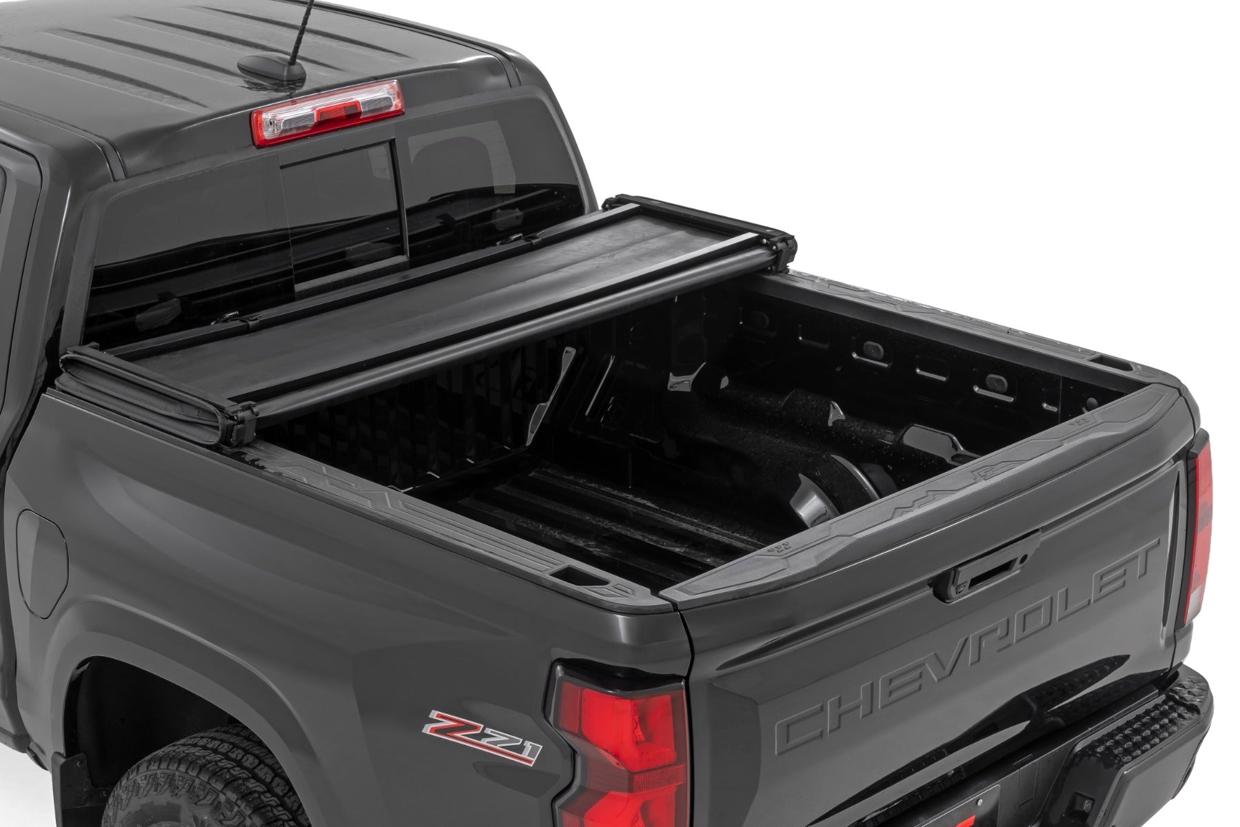 Soft Tri-Fold Bed Cover 5 Foot Bed Chevy/GMC Canyon/Colorado 2WD/4WD (23-26) Rough Country-1