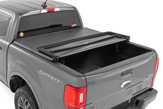 Soft Tri-Fold Bed Cover 5 Foot Bed Ford Ranger 2WD/4WD (2019-2023) Rough Country