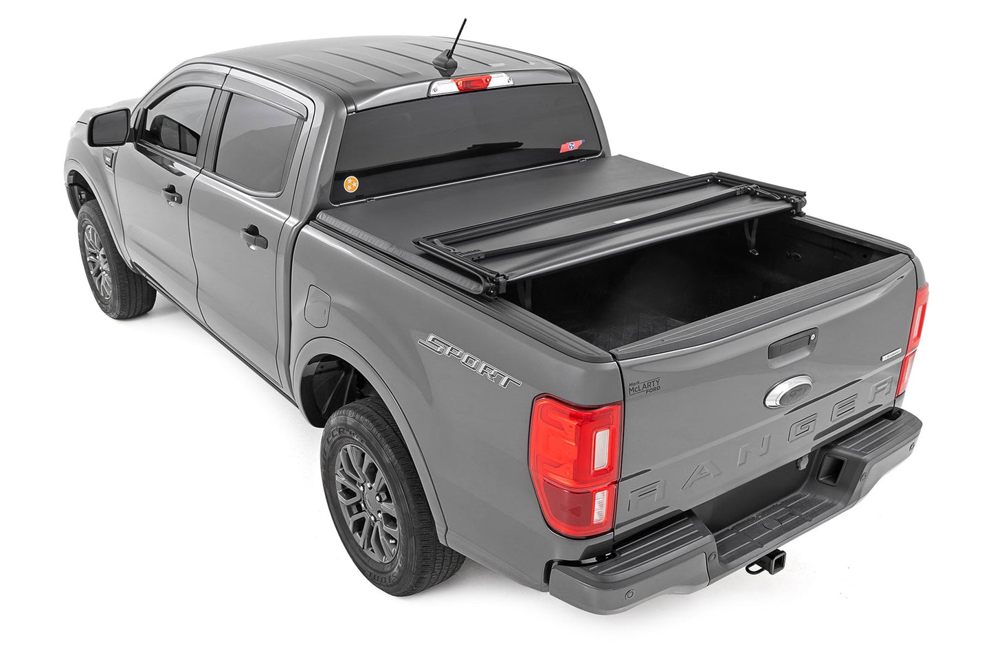 Soft Tri-Fold Bed Cover 5 Foot Bed Ford Ranger 2WD/4WD (2019-2023) Rough Country-2
