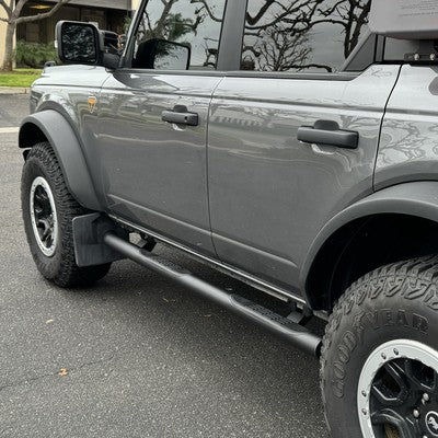 4000 Series Side Steps W/ Mounting Bracket Kit Textured Black 2021-2025 Ford Bronco Go Rhino-4