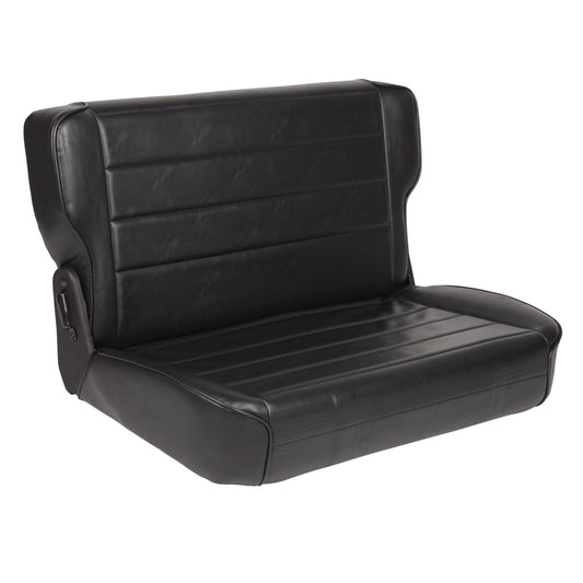 Seat Rear Fold Tumble 86-95 CJ & Wrangler YJ Vinyl Black Smittybilt