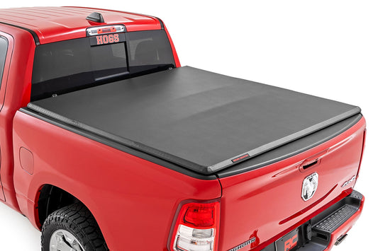 Soft Tri-Fold Bed Cover 5 Foot 7 Inch Bed Ram 1500 (19-26)/1500 TRX (21-24) Rough Country