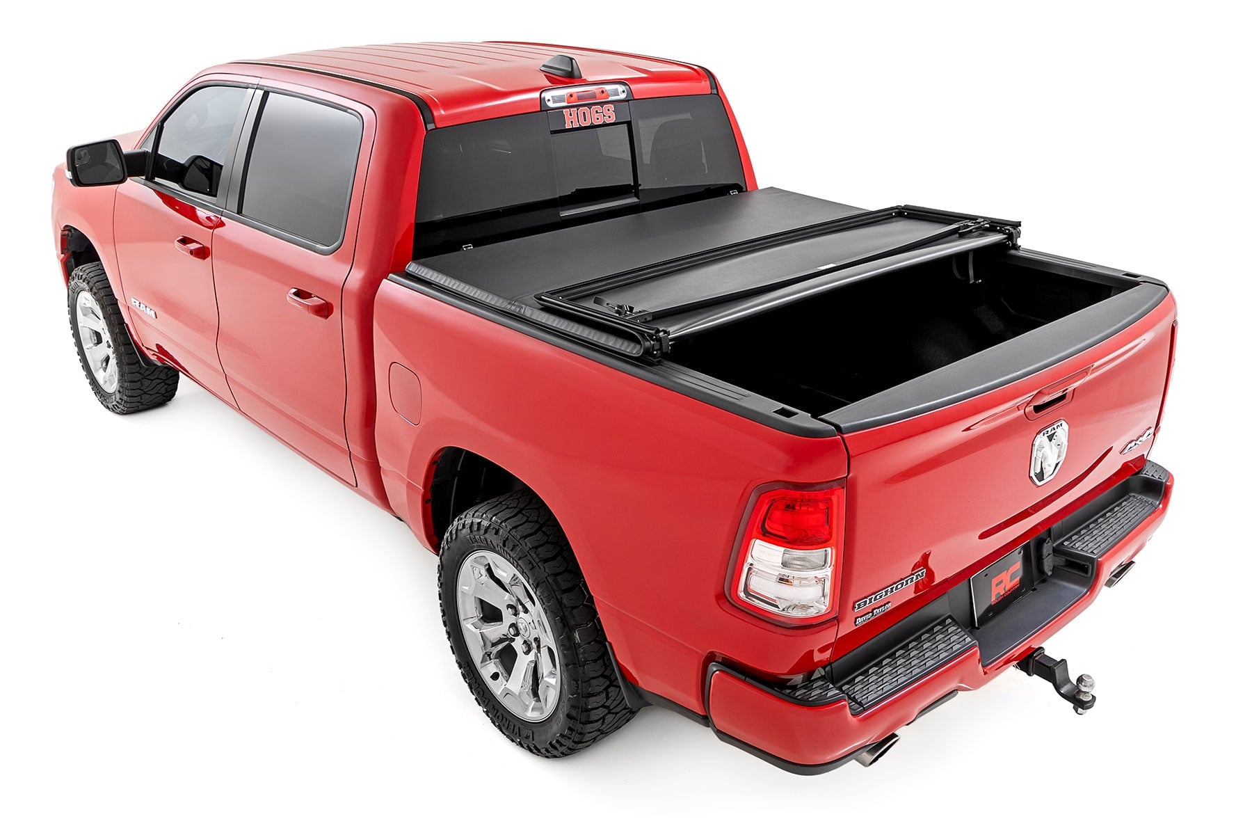 Soft Tri-Fold Bed Cover 5 Foot 7 Inch Bed Ram 1500 (19-26)/1500 TRX (21-24) Rough Country-2