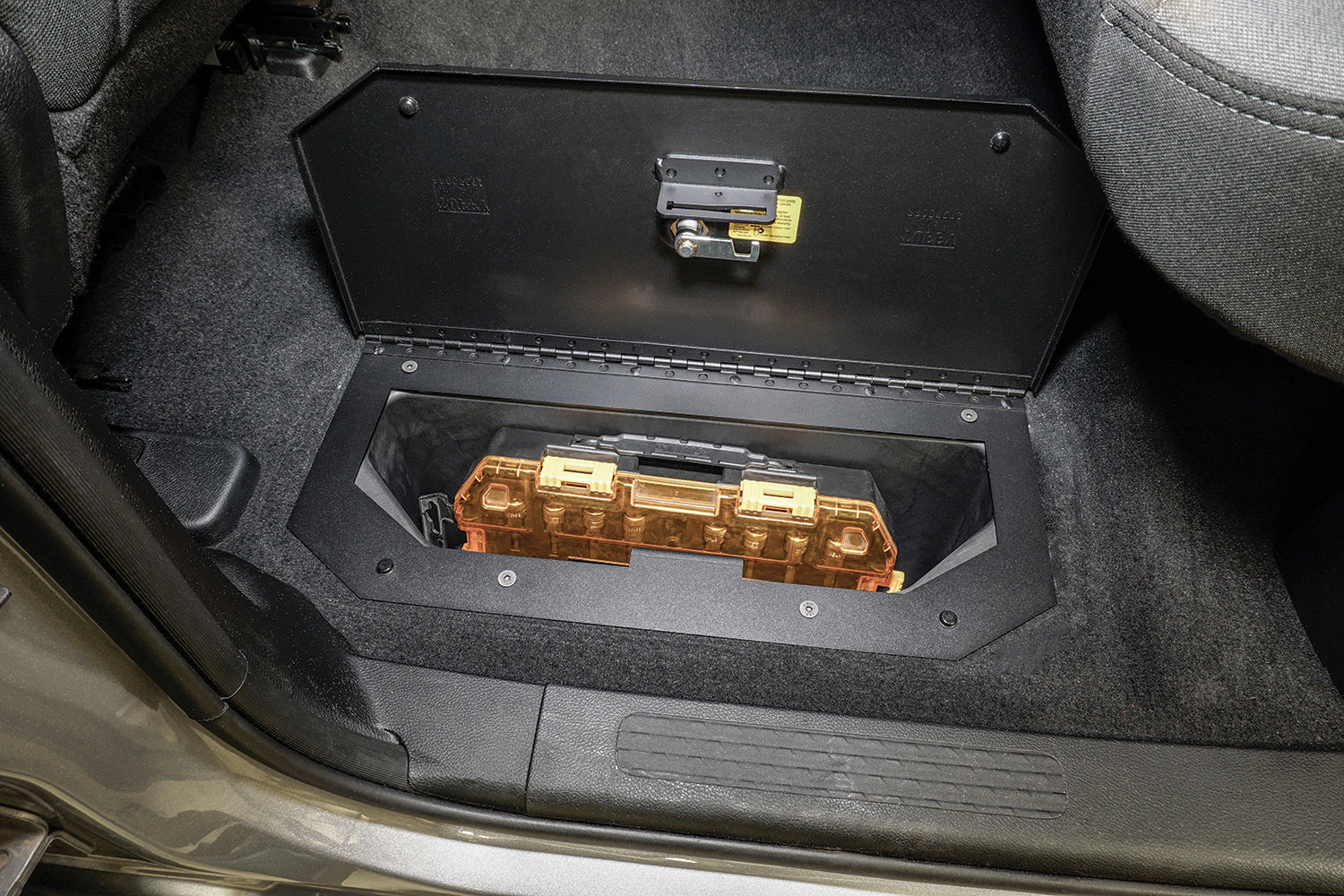 In-Floor Locking Cargo Lid 19-27 1500 Crew CabBlack, Pair) Tuffy Security-12