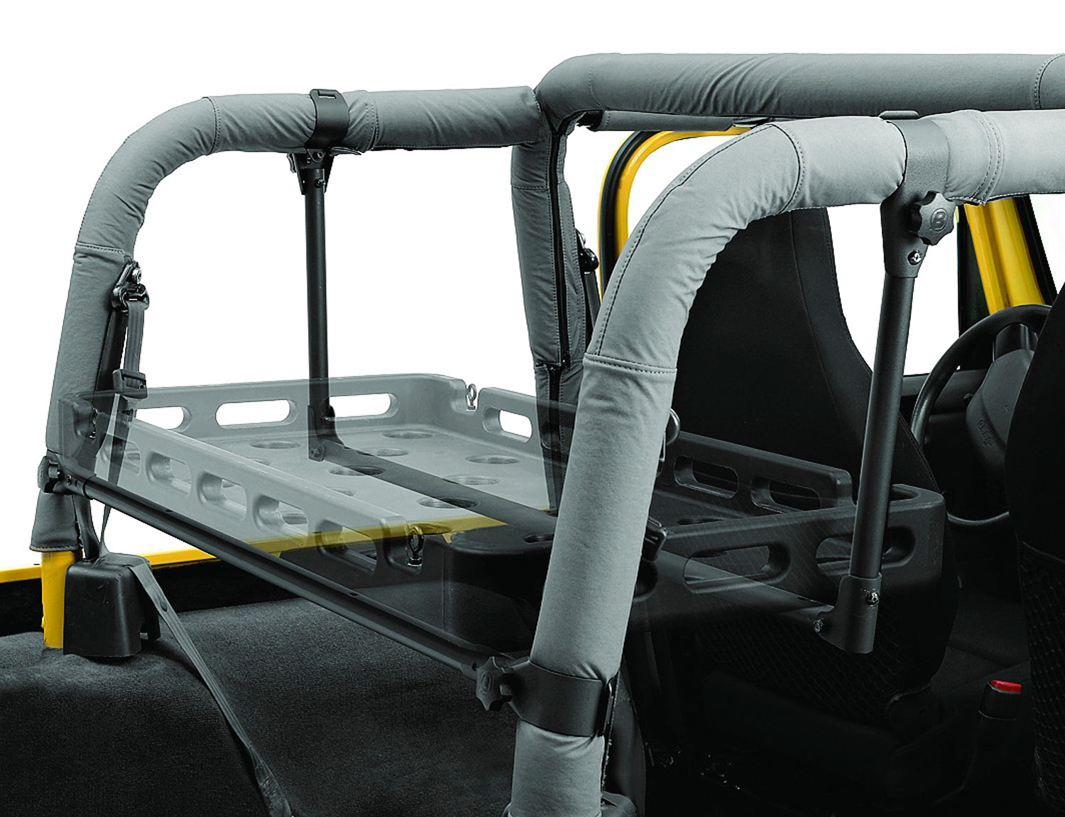 HighRock 4x4 Cargo Rack Bracket Kit For Jeep 1992-1995 Wrangler YJ Black Bestop