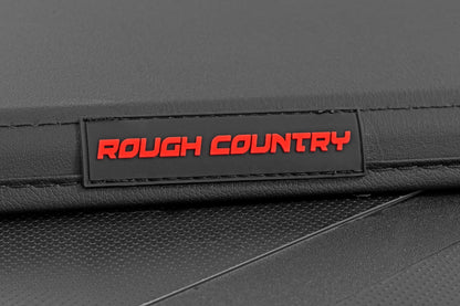 Soft Tri-Fold Bed Cover 5 Foot 7 Inch Bed with and w/o OE Rail Toyota Tundra (22-26) Rough Country-4