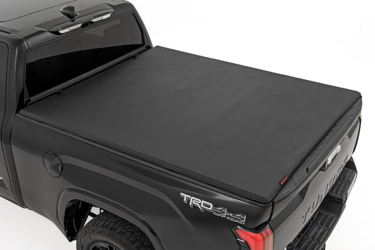 Soft Tri-Fold Bed Cover With & W/O OE Rails 6 Foot 7 Inch Bed Toyota Tundra (22-26) Rough Country