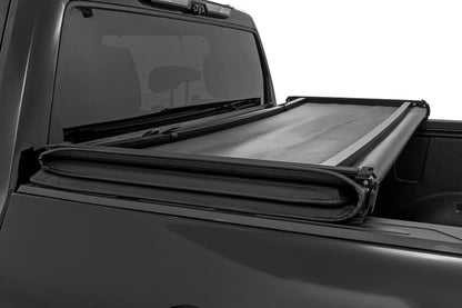 Soft Tri-Fold Bed Cover With & W/O OE Rails 6 Foot 7 Inch Bed Toyota Tundra (22-26) Rough Country-3
