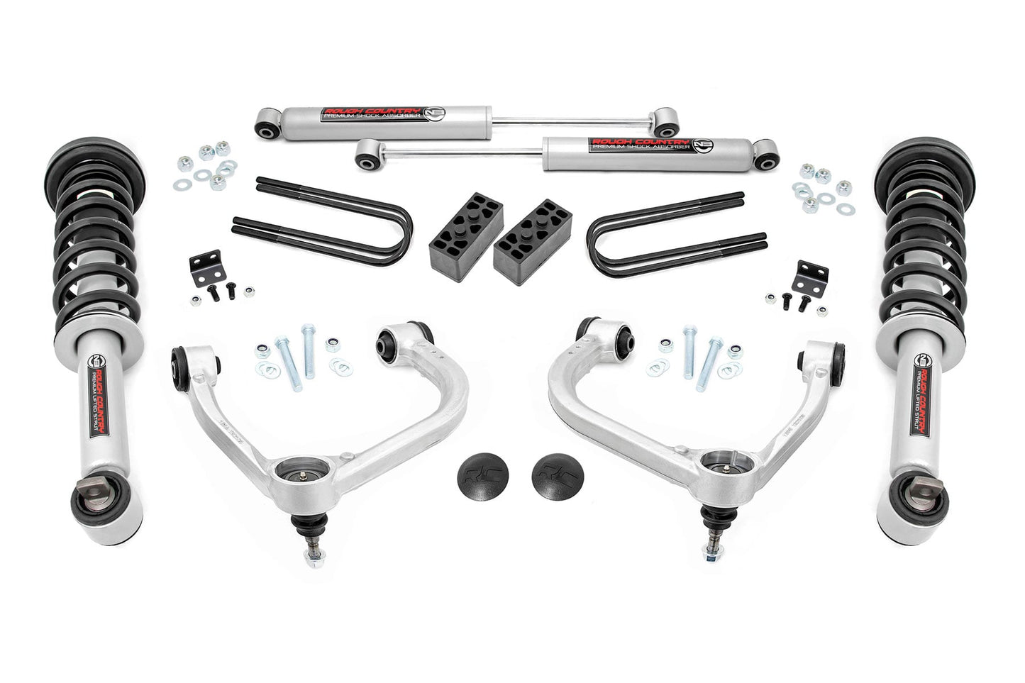 3 Inch Lift Kit Forged UCA N3 Struts Ford F-150 4WD (2021-2026) Rough Country