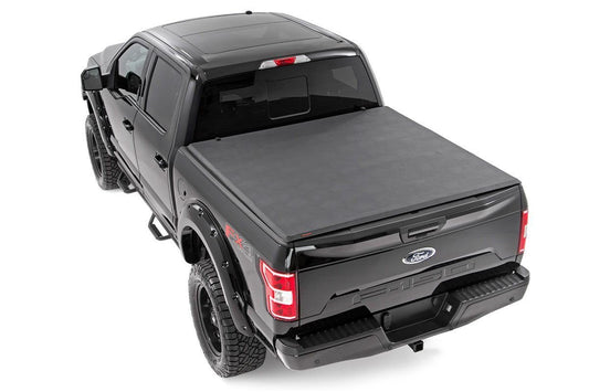 Soft Tri-Fold Bed Cover 5 Foot 7 Inch Bed Ford F-150 2WD/4WD (2001-2003) Rough Country-1