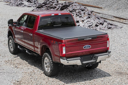 Soft Tri-Fold Bed Cover 6 Foot 10 Inch Bed Ford F-250/F-350 Super Duty (17-26) Rough Country-2