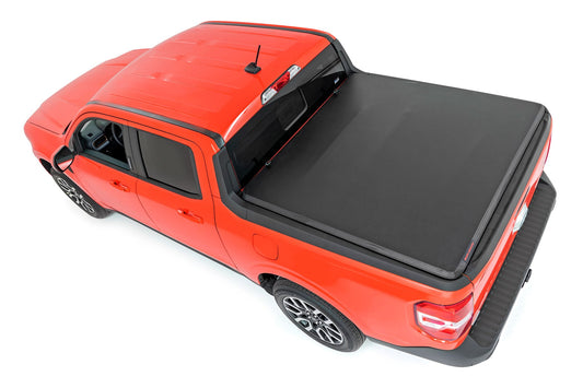 Soft Tri-Fold Bed Cover 4 Foot 6 Inch Bed Ford Maverick 2WD/4WD (2022-2026) Rough Country-1