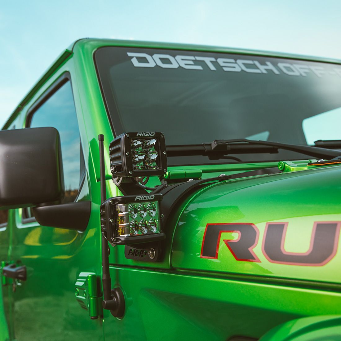 Rigid Industries 18-Pres Jeep Wrangler JL Cowl Mount Tall Standoff Kit RIGID Industries