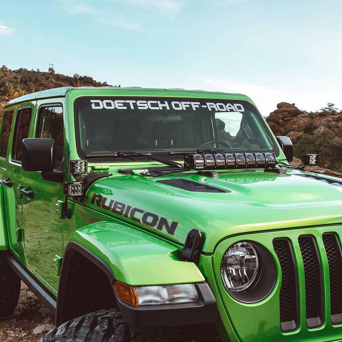 Rigid Industries 18-Pres Jeep Wrangler JL Adapt Hood Mount Fits 20 Inch Adapt Series RIGID Industries