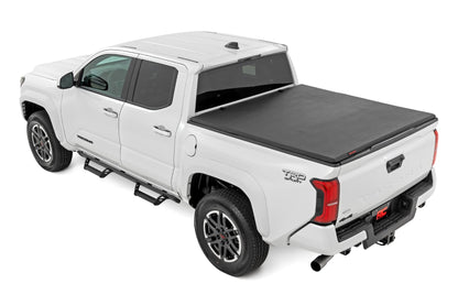 Soft Tri-Fold Bed Cover 5 Foot Bed Dbl Cab Toyota Tacoma 2WD/4WD (24-26) Rough Country-2