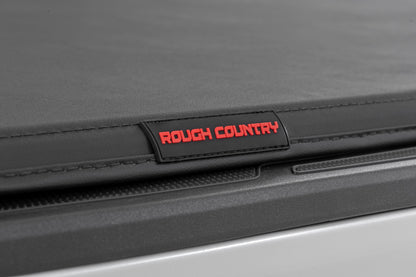 Soft Tri-Fold Bed Cover 5 Foot Bed Dbl Cab Toyota Tacoma 2WD/4WD (24-26) Rough Country-3