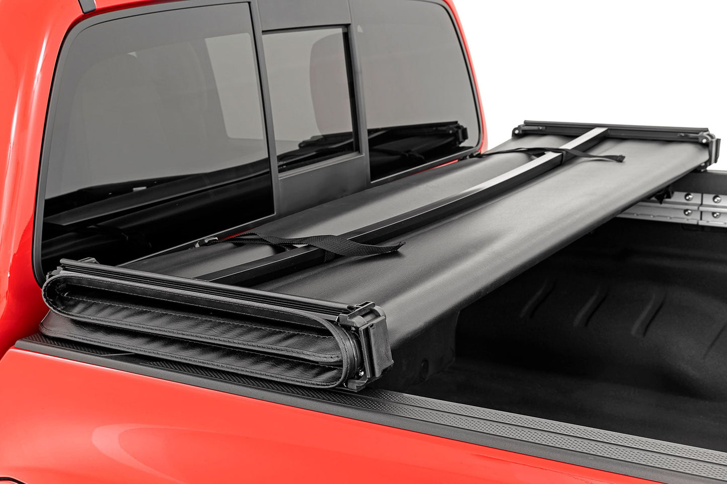 Soft Tri-Fold Bed Cover 5 Foot Bed Nissan Frontier 2WD/4WD (2022-2026) Rough Country-4
