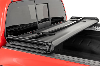 Soft Tri-Fold Bed Cover 5 Foot Bed Nissan Frontier 2WD/4WD (2022-2026) Rough Country-4