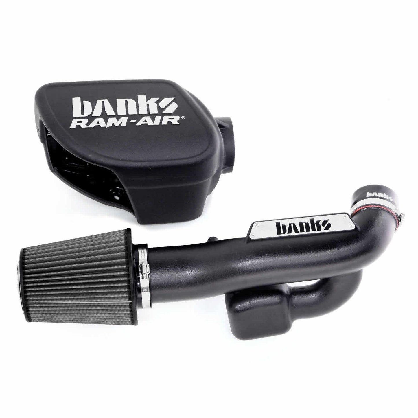 Ram-Air Cold-Air Intake System Dry Filter 2012-18 Jeep 3.6L Wrangler JK Banks Power-1