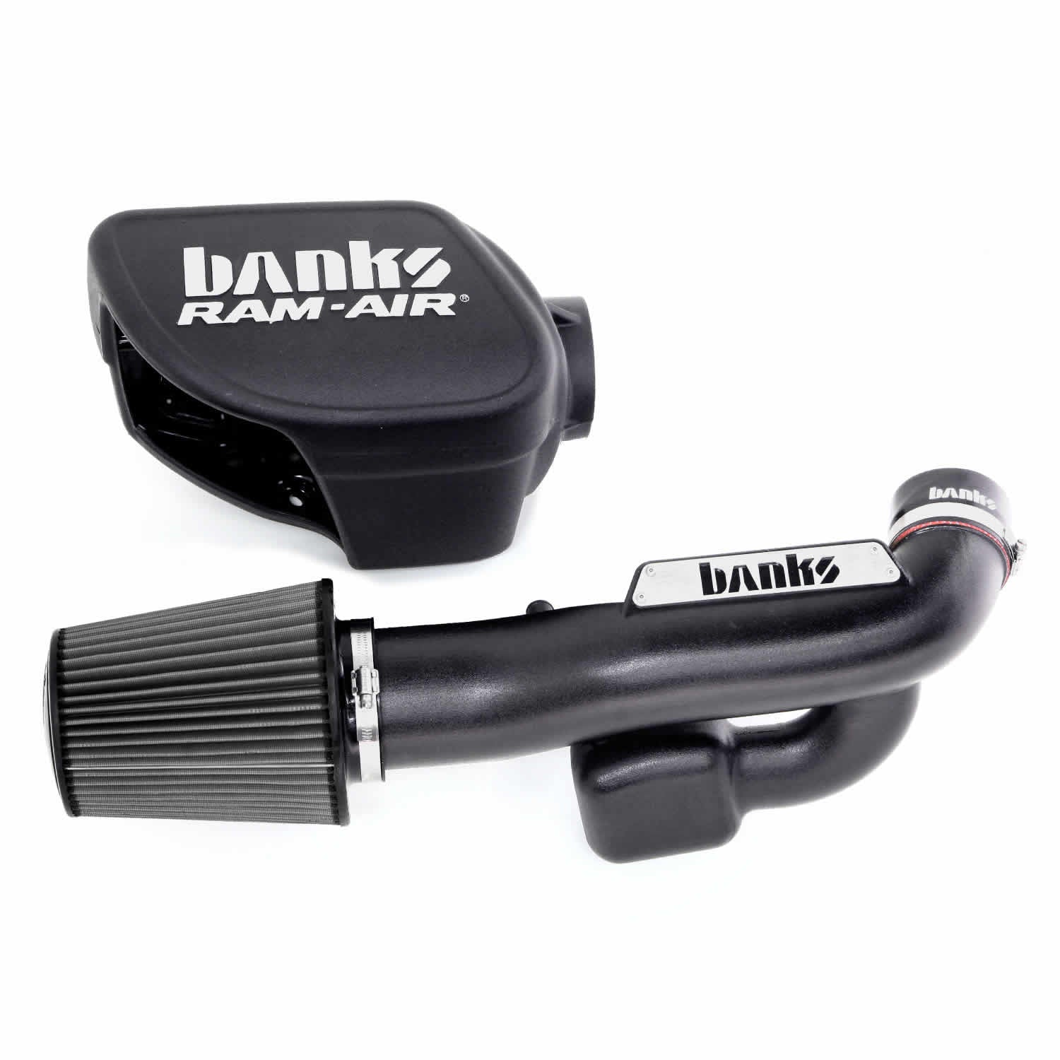 Ram-Air Cold-Air Intake System Dry Filter 2012-18 Jeep 3.6L Wrangler JK Banks Power-1
