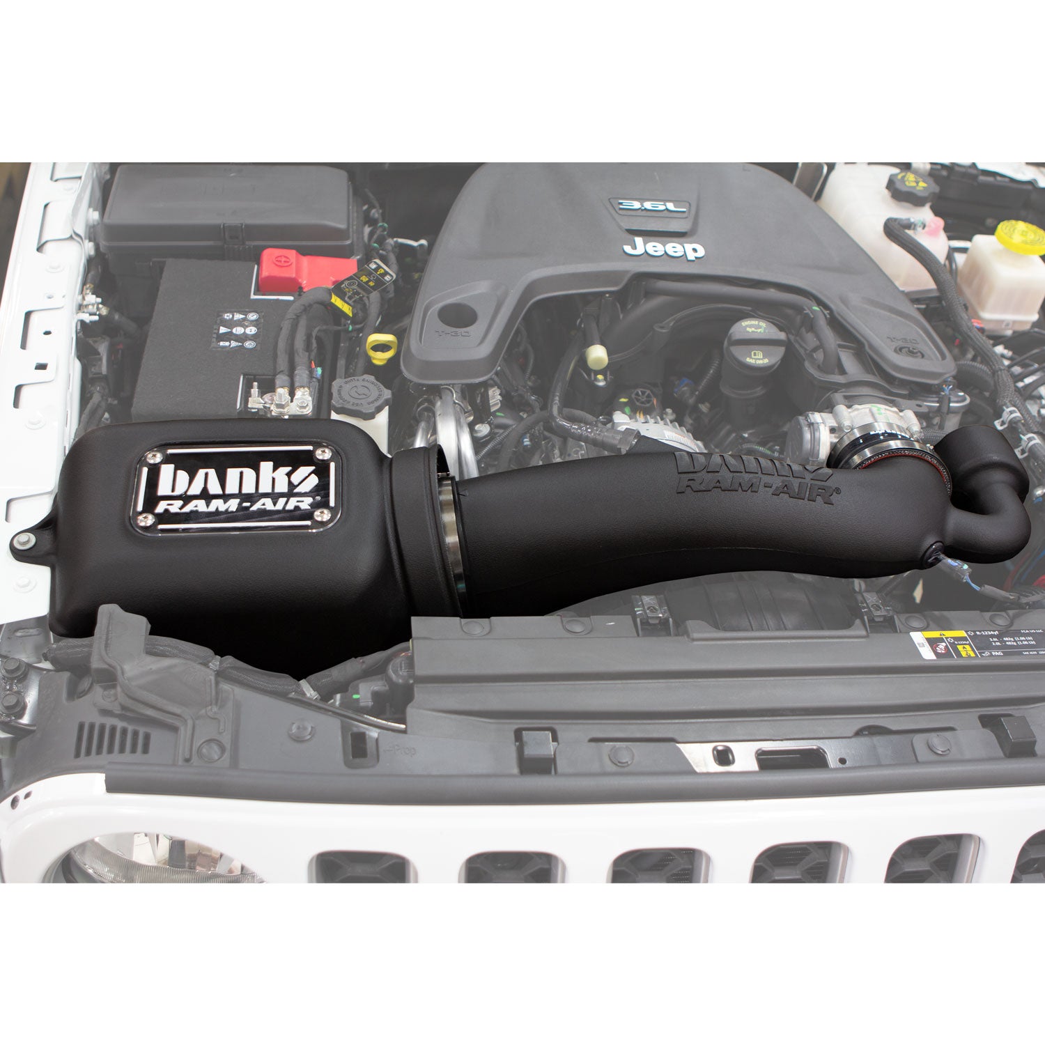 Ram-Air, Big-Ass Dry Filter Cold Air Intake System for 18-26 Jeep Wrangler JL 3.6L 20-26 Gladiator 3.6L Banks Power-5