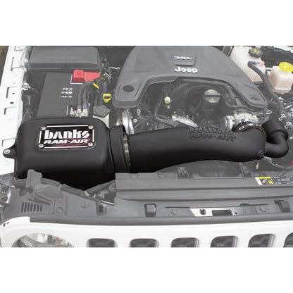 Ram-Air Intake System Oiled Filter for 18-26 Jeep Wrangler JL 3.6L and 20-26 Gladiator 3.6L Banks Power-5