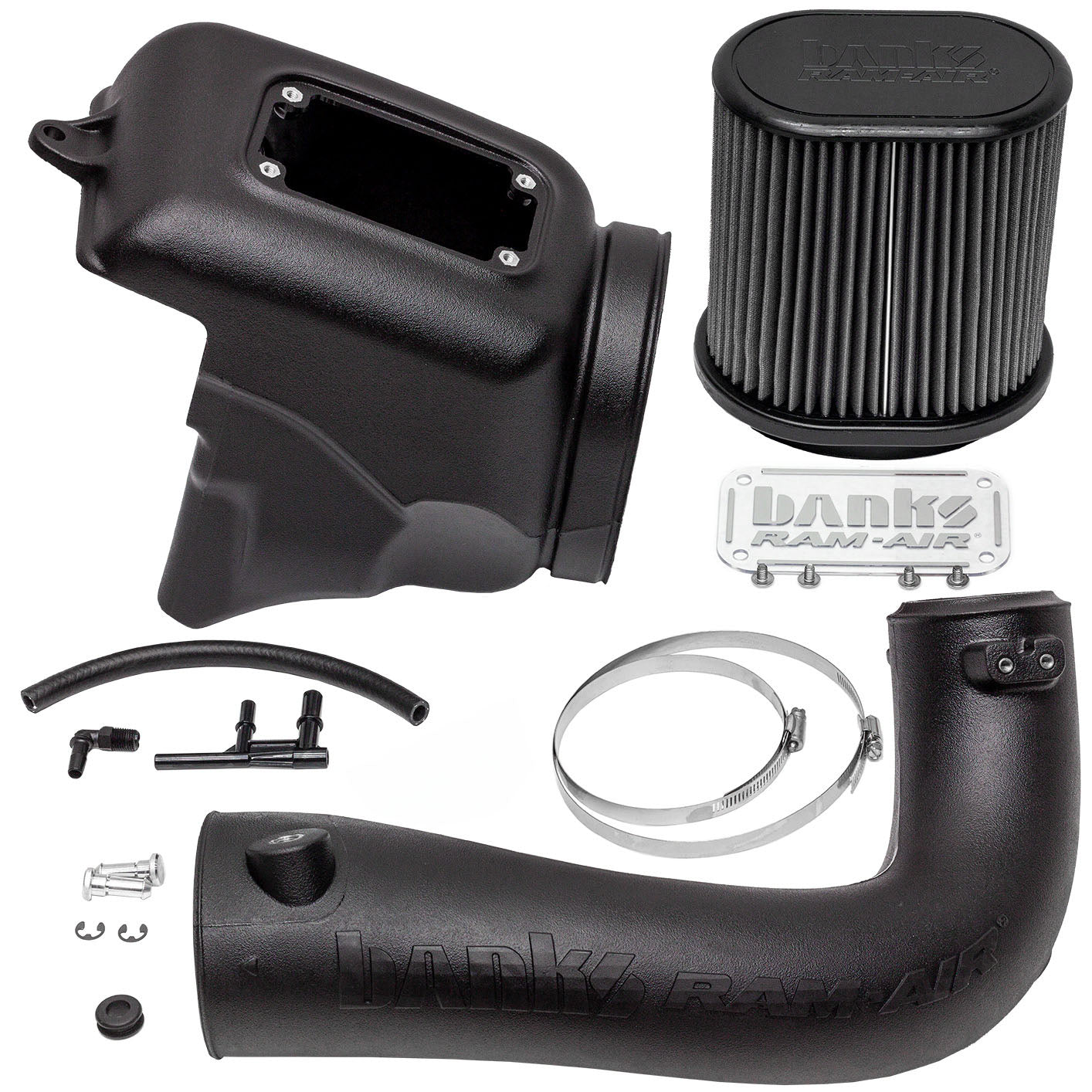 Ram-Air Big-Ass Cold Air Intake System for 18-Up Jeep Wrangler JL 2.0L Turbo Banks Power-1