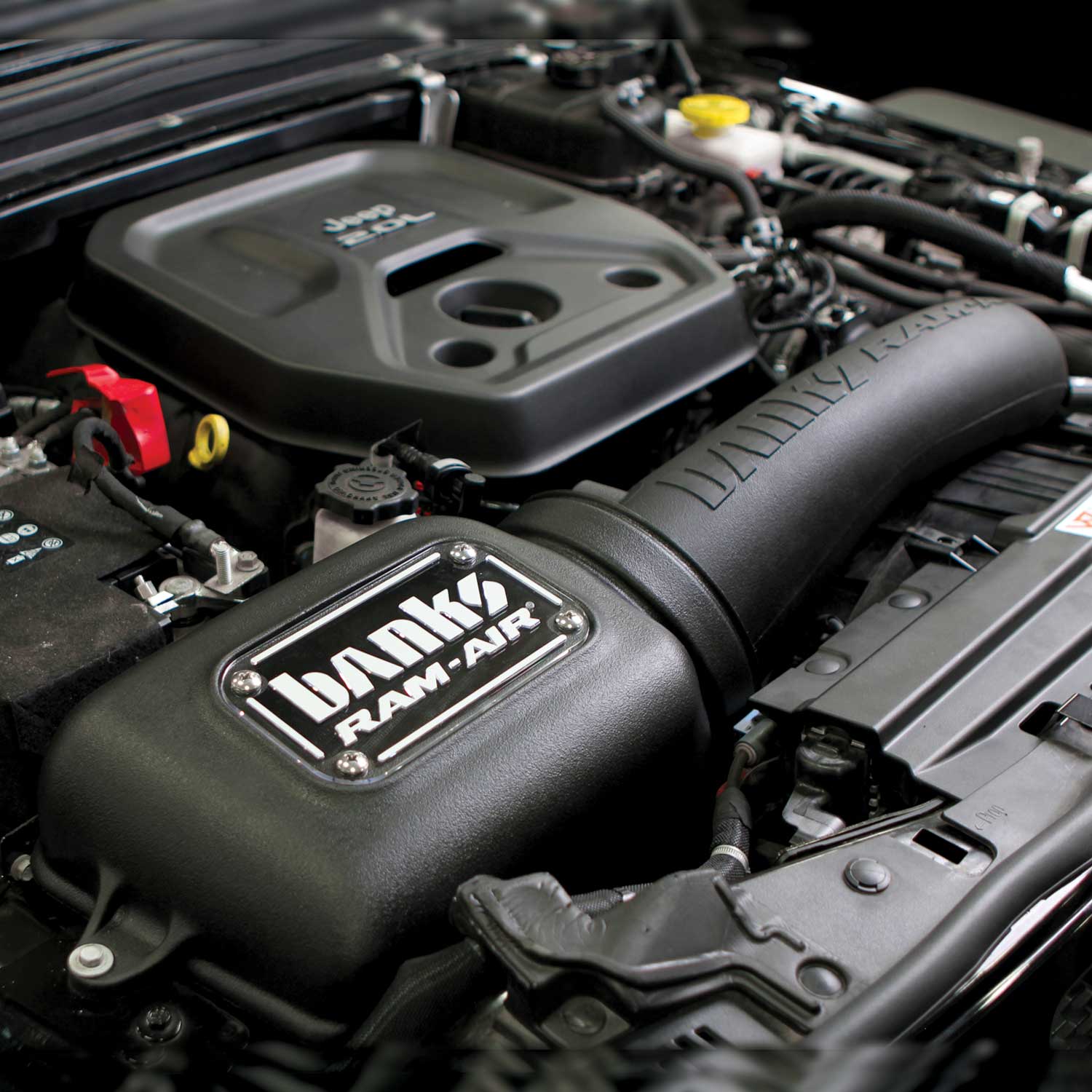 Ram-Air Big-Ass Cold Air Intake System for 18-Up Jeep Wrangler JL 2.0L Turbo Banks Power-4
