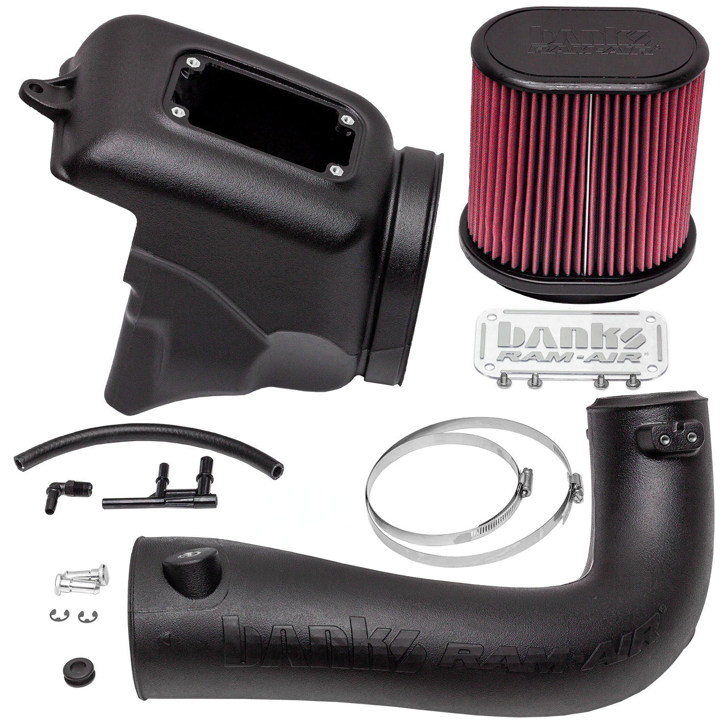 Ram-Air Big-Ass Cold Air Intake System for 18-Up Jeep Wrangler JL 2.0L Turbo Banks Power-7