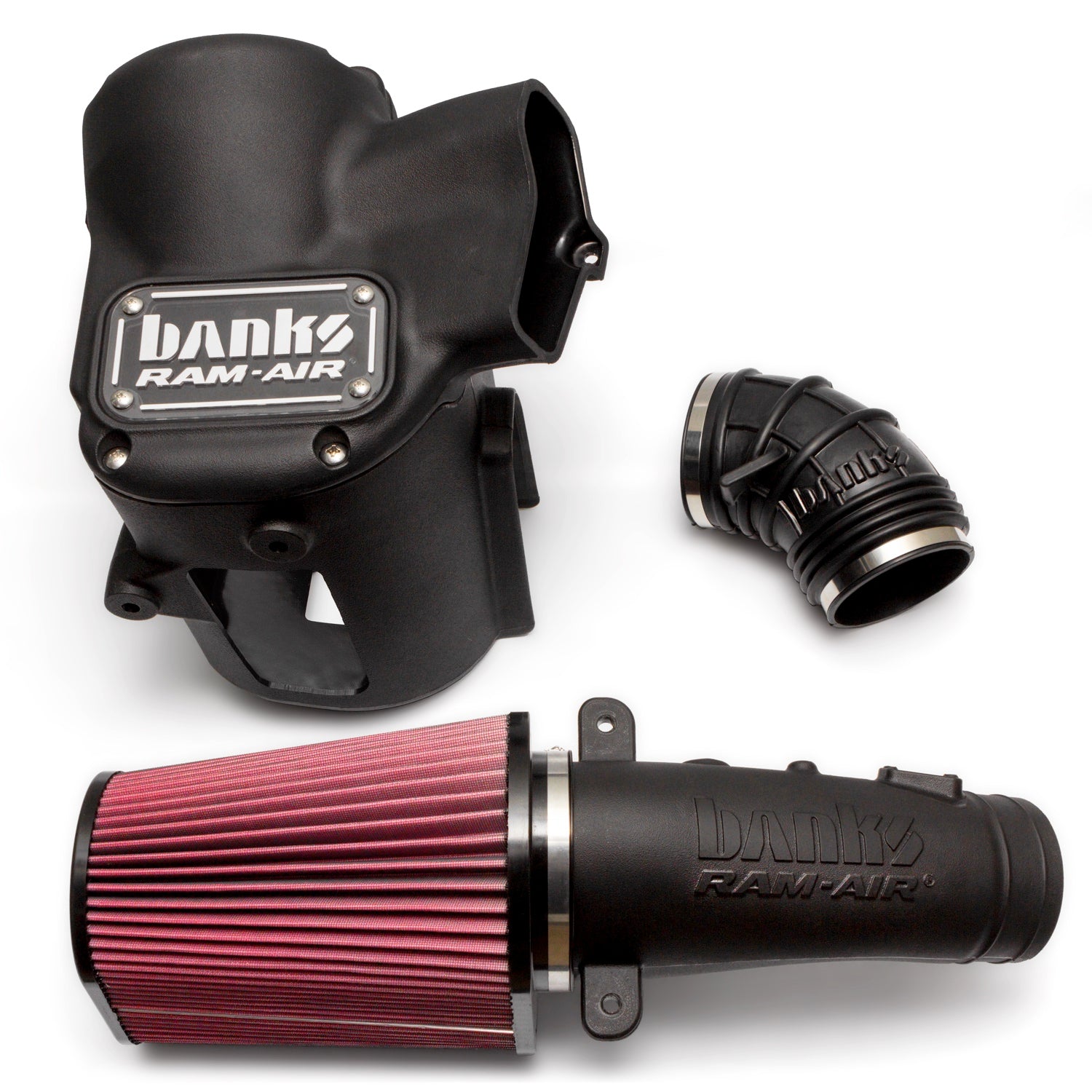 Ram-Air Cold-Air Intake System Oiled Filter for 20-22 Ford F250/F350/F450 6.7L Stroke Banks Power-2