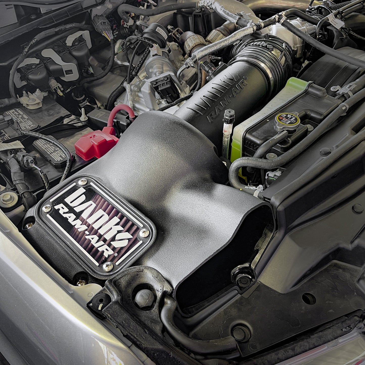 Ram-Air Cold-Air Intake System Oiled Filter for 20-22 Ford F250/F350/F450 6.7L Stroke Banks Power-3