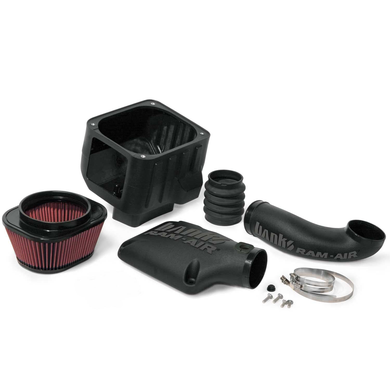 Ram-Air Cold-Air Intake System Oiled Filter 09-13 Chevy/GMC 1500 W/Electric Fan Banks Power-1