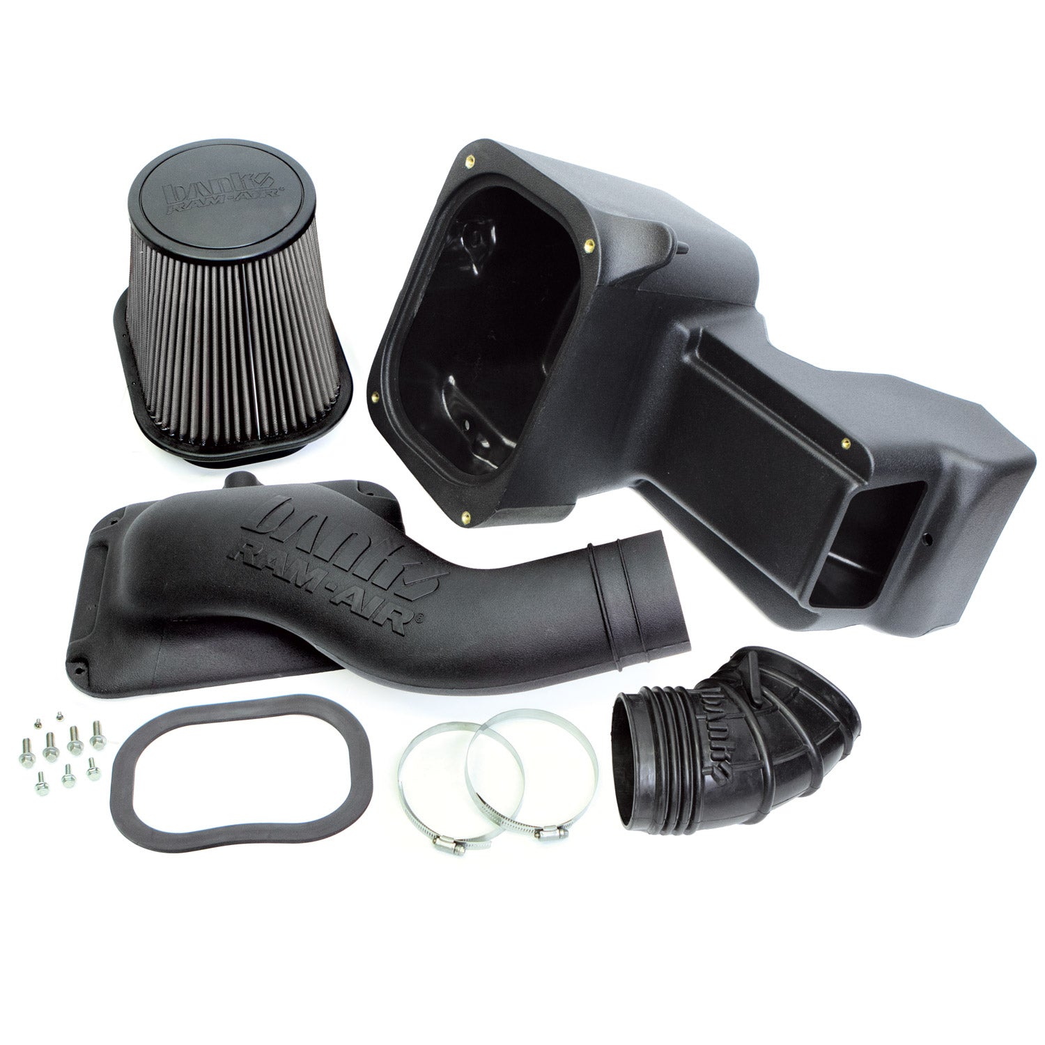 Ram Air Dry Filter Cold Air Intake System for 17-19 Ford F250/F350/F450 6.7L Stroke Banks Power-1
